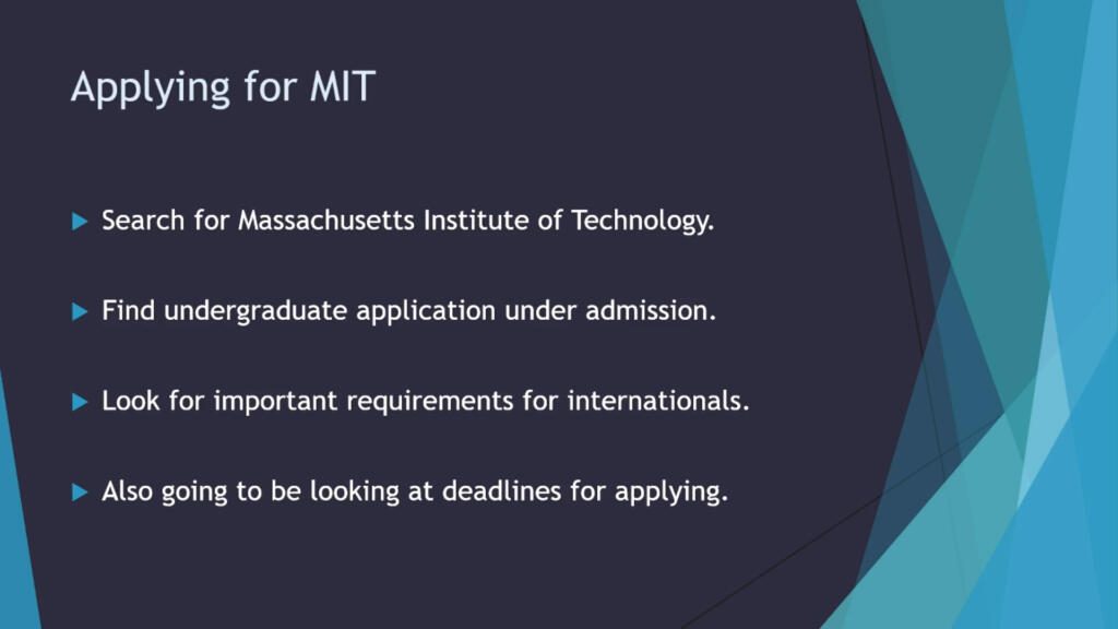How To Apply For MIT